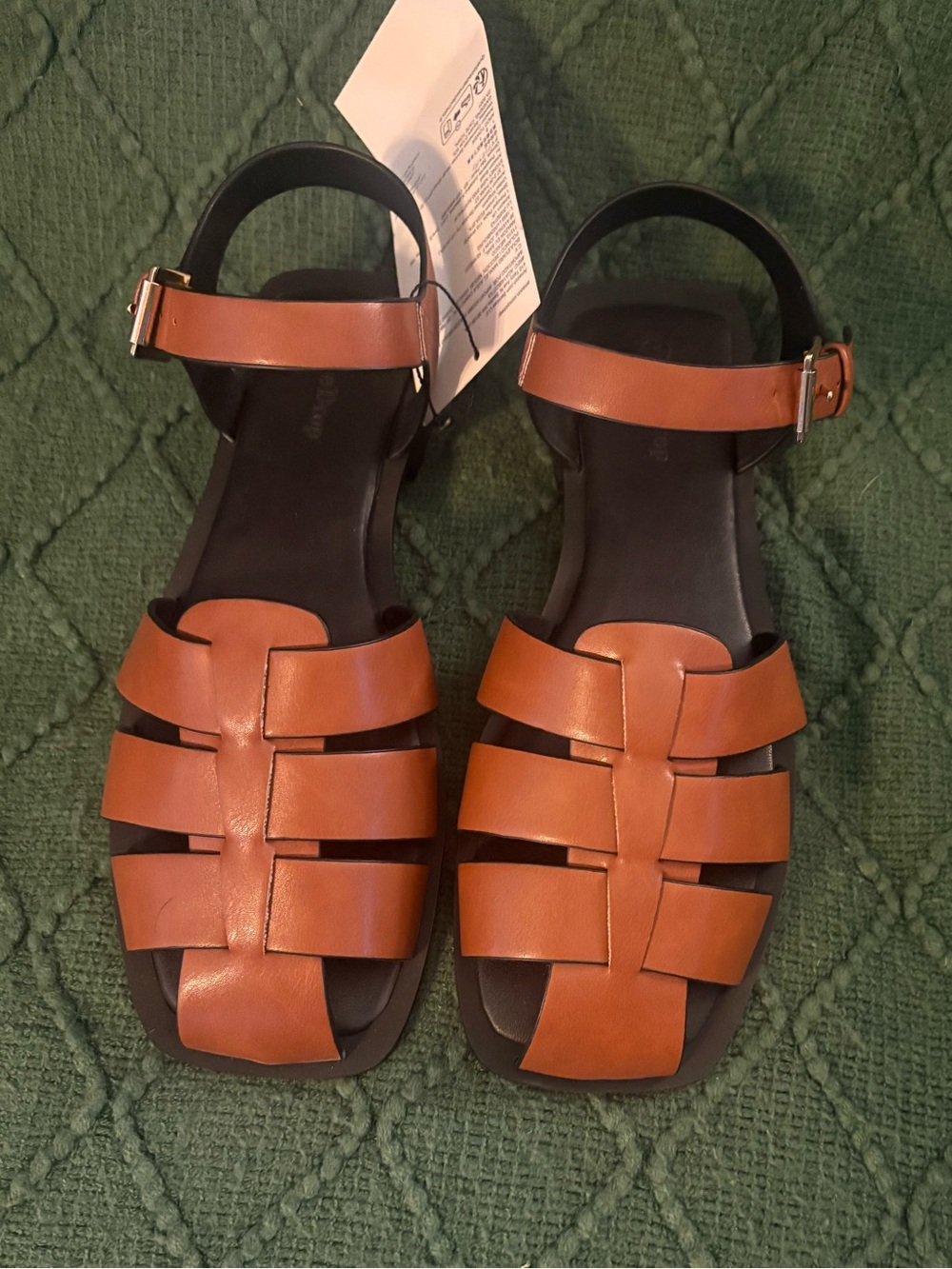 The Drop Women's Tan Strappy Leather Sandals